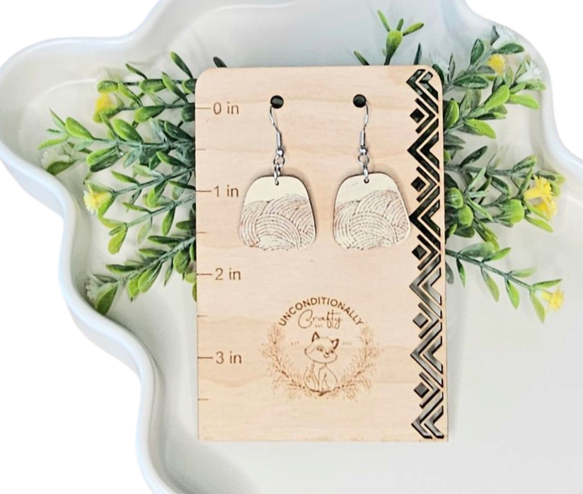 Rustic Ball of Yarn Earrings