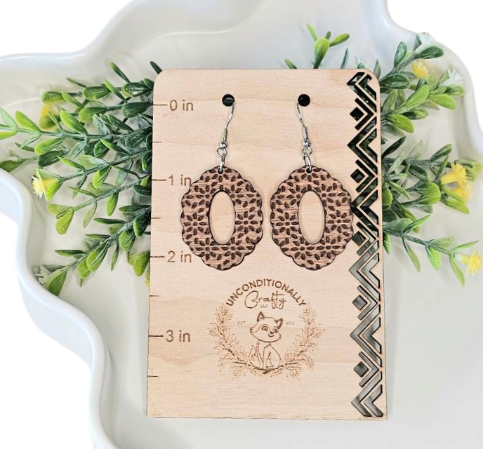 Pinwheel Oval Earrings