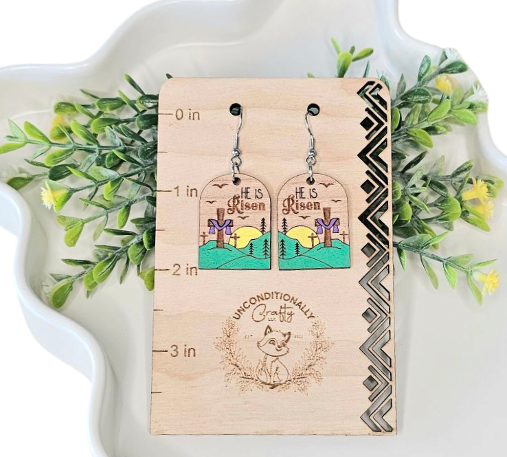 He is Risen Arch Earrings