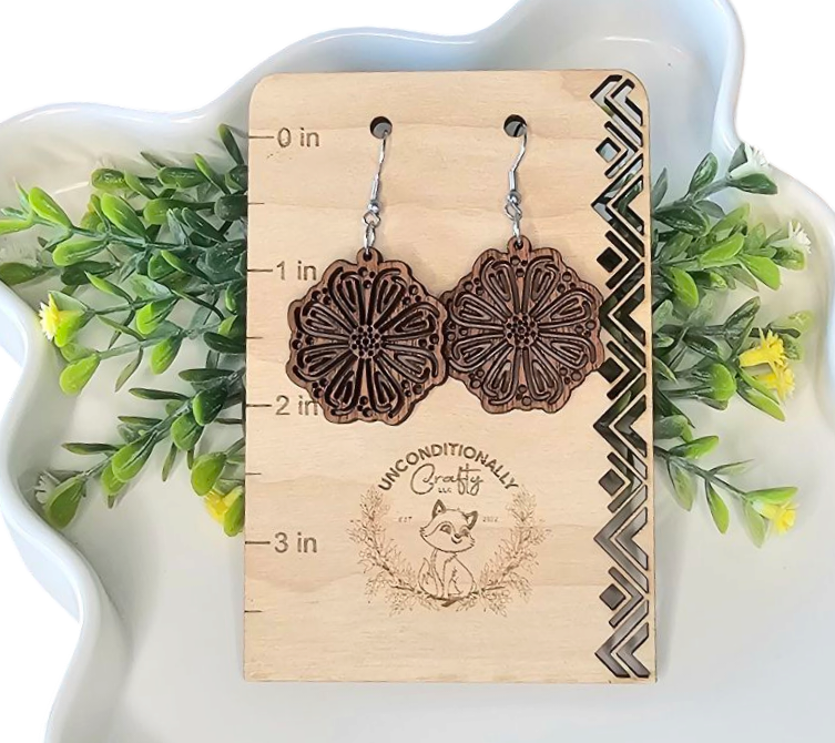 Abstract Daisy Cutout Earrings