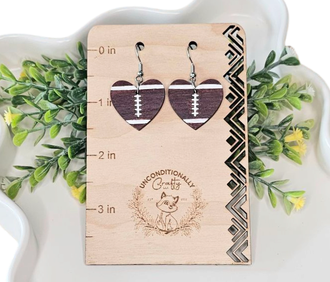 Sports Heart Shaped Earrings