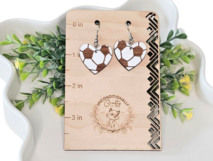 Sports Heart Shaped Earrings