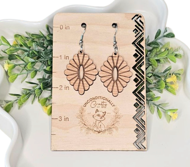 Scalloped Diamond Shape Earrings