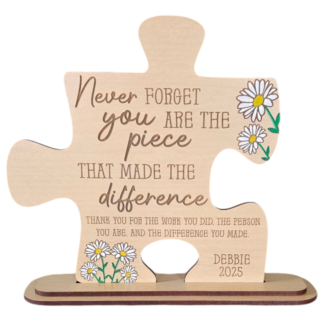 Personalized Inspiring Puzzle Piece Sign