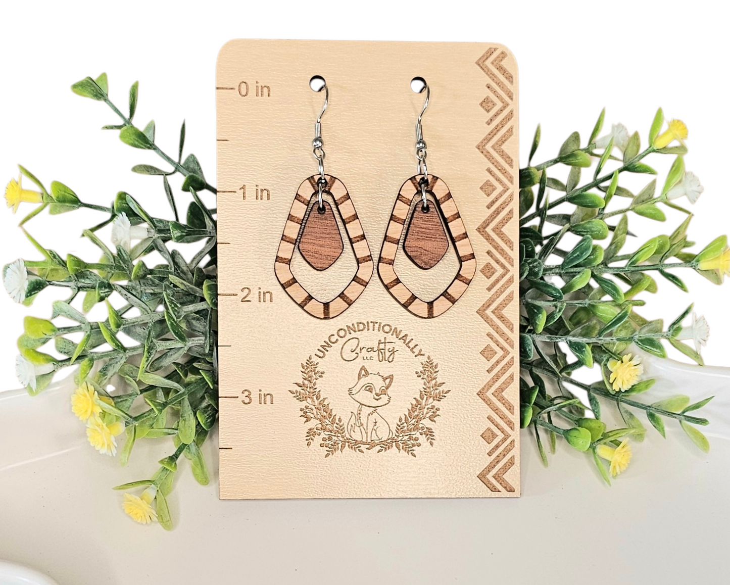 Layered Tear Drop Earrings