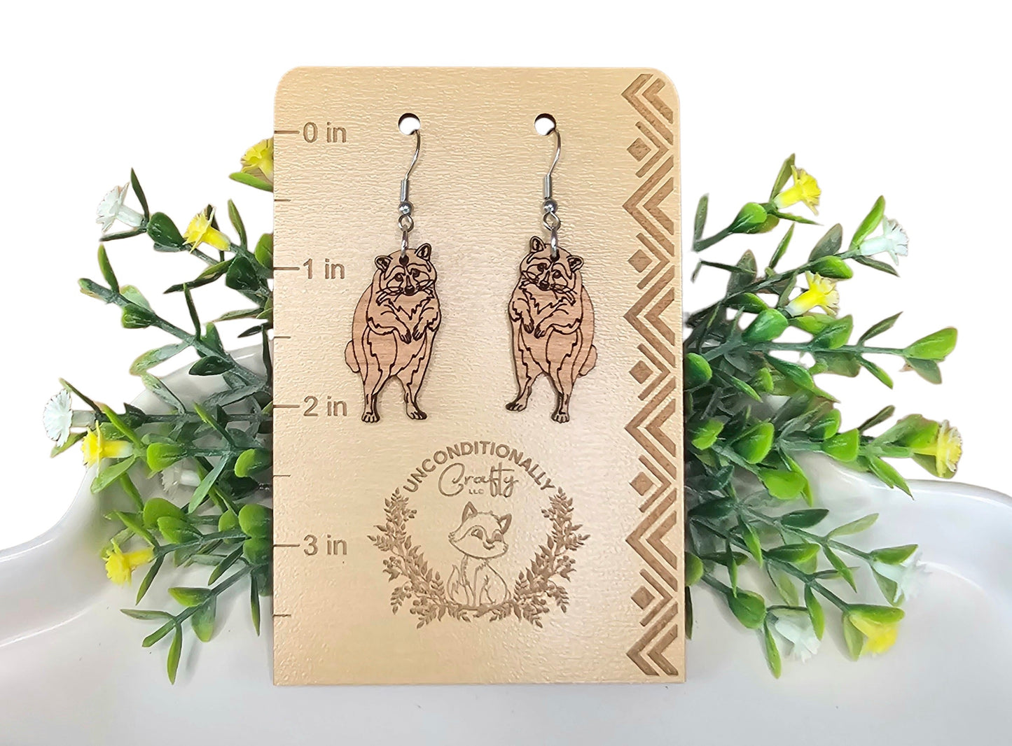 Jimothy Raccoon Cutout Earrings