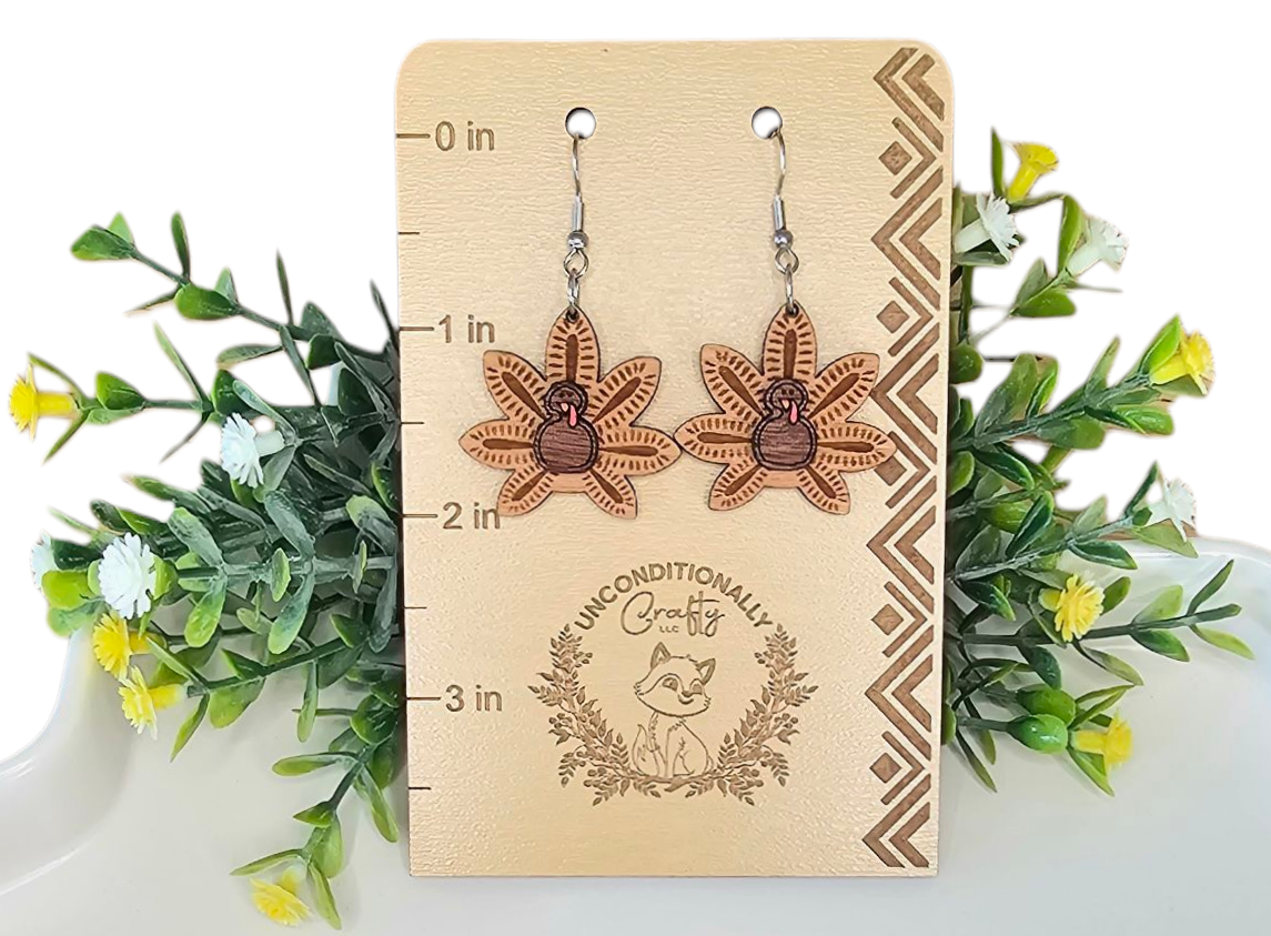 Thankful Turkey Earrings