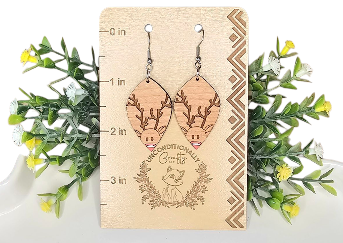 Red Nosed Reindeer Earrings