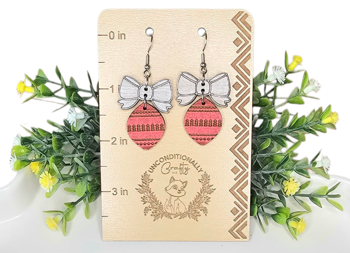 Merry Bow Ornament Earrings