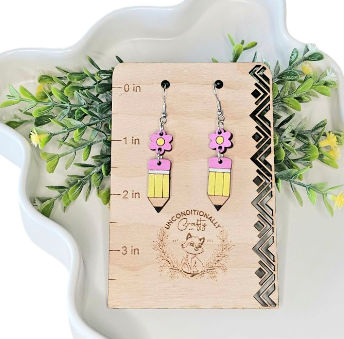 Daisy Drop Pencil Earrings