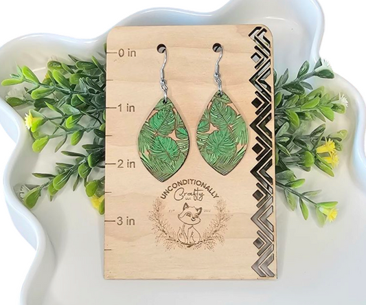 Scattered Tropical Leaf Earrings