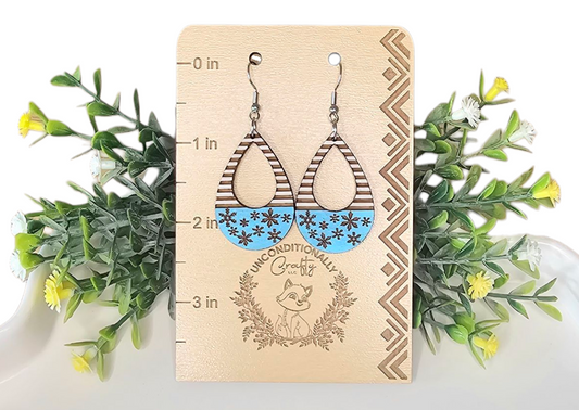Striped Snowflake Earrings