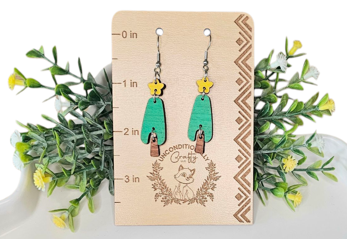 Deconstructed Christmas Tree Earrings