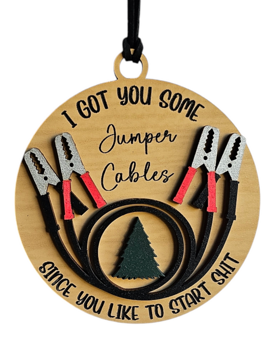 Funny Jumper Cable Ornament