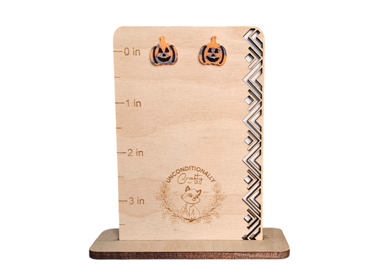 Jack-o-Lantern Stud Earrings