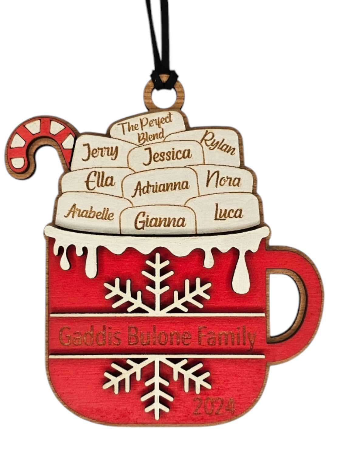 2024 Personalized Family Hot Cocoa Ornament