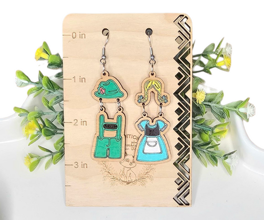 Octoberfest Lederhosen and Dirndl Earrings