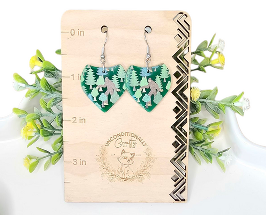 Acrylic Bigfoot Earrings