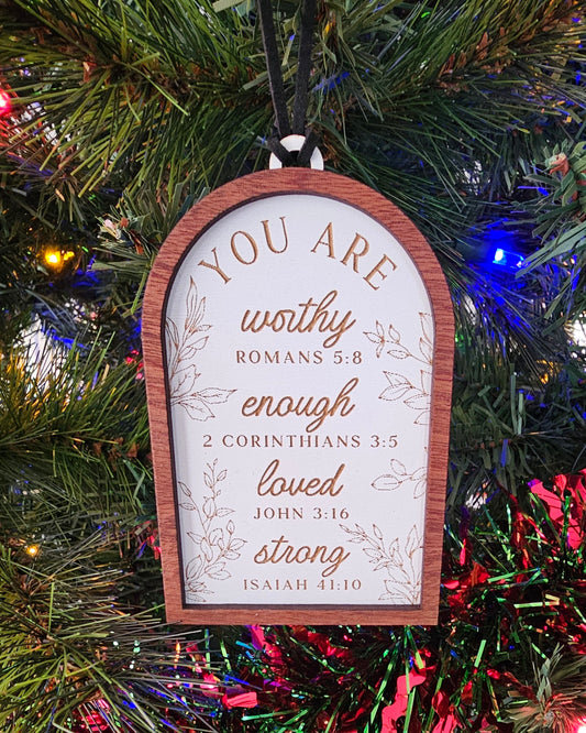 Bible Verse Affirmation Ornament