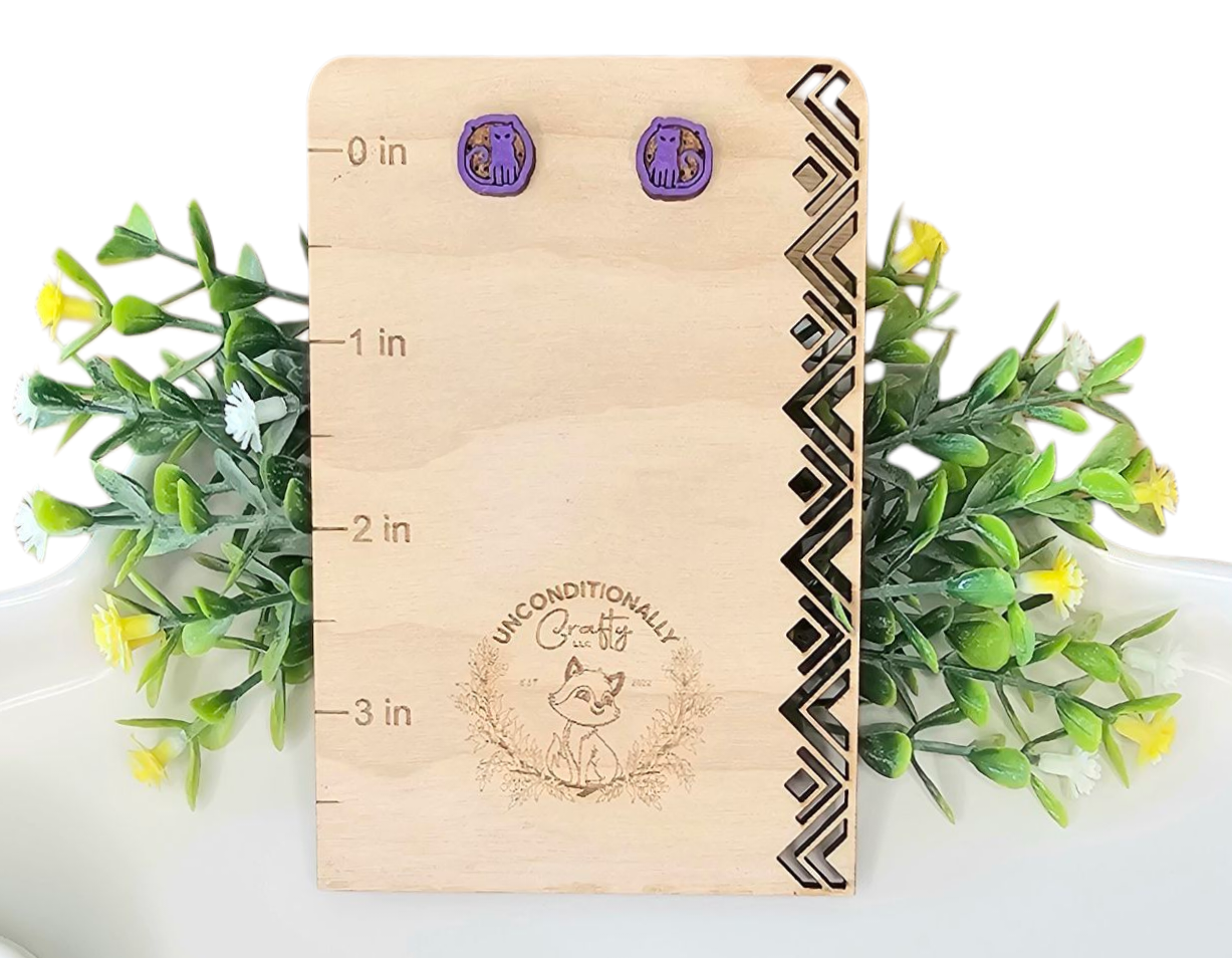 Spooky Cat Stud Earrings