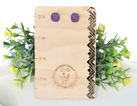 Spooky Cat Stud Earrings