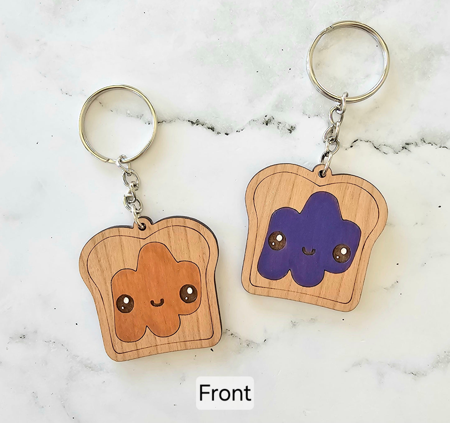 Peanut Butter and Jelly Matching Keychains