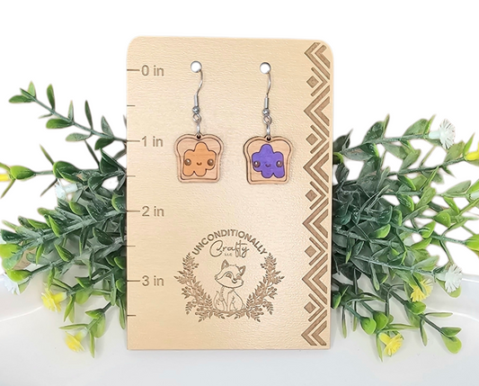 Peanut Butter and Jelly Earrings