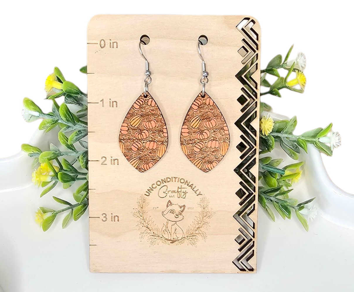 Handpainted Scattered Pumpkin Earrings