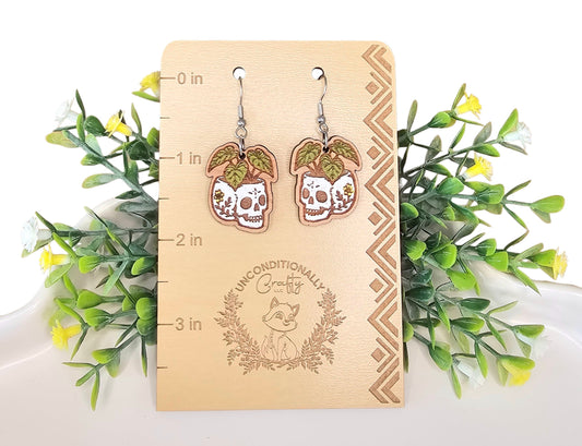 Sugar Skull Ivy Earrings