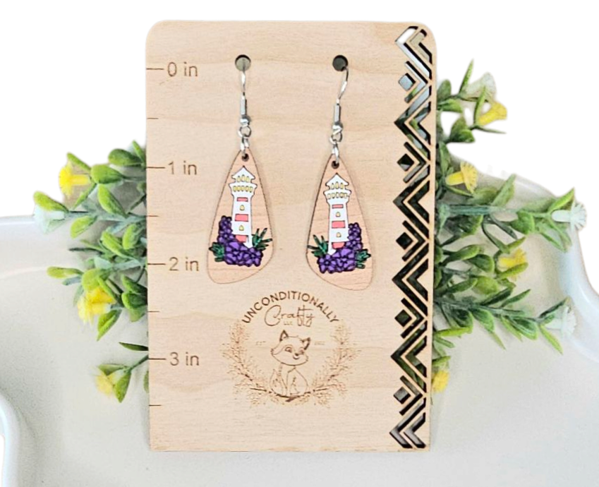 Floral Lighthouse Earrings
