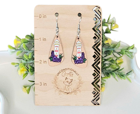 Floral Lighthouse Earrings