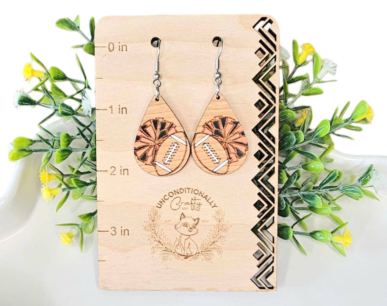 School Spirit Football Earrings
