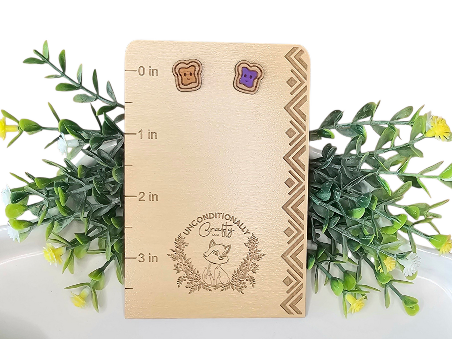 Peanut Butter and Jelly Bestie Stud Earrings