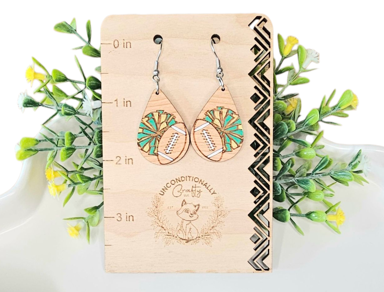School Spirit Football Earrings