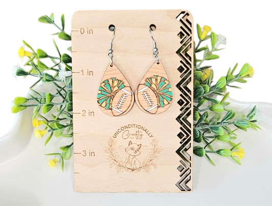 School Spirit Football Earrings