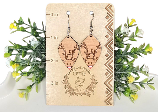 Red Nosed Reindeer Earrings