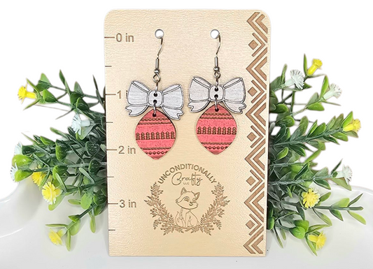 Merry Bow Ornament Earrings
