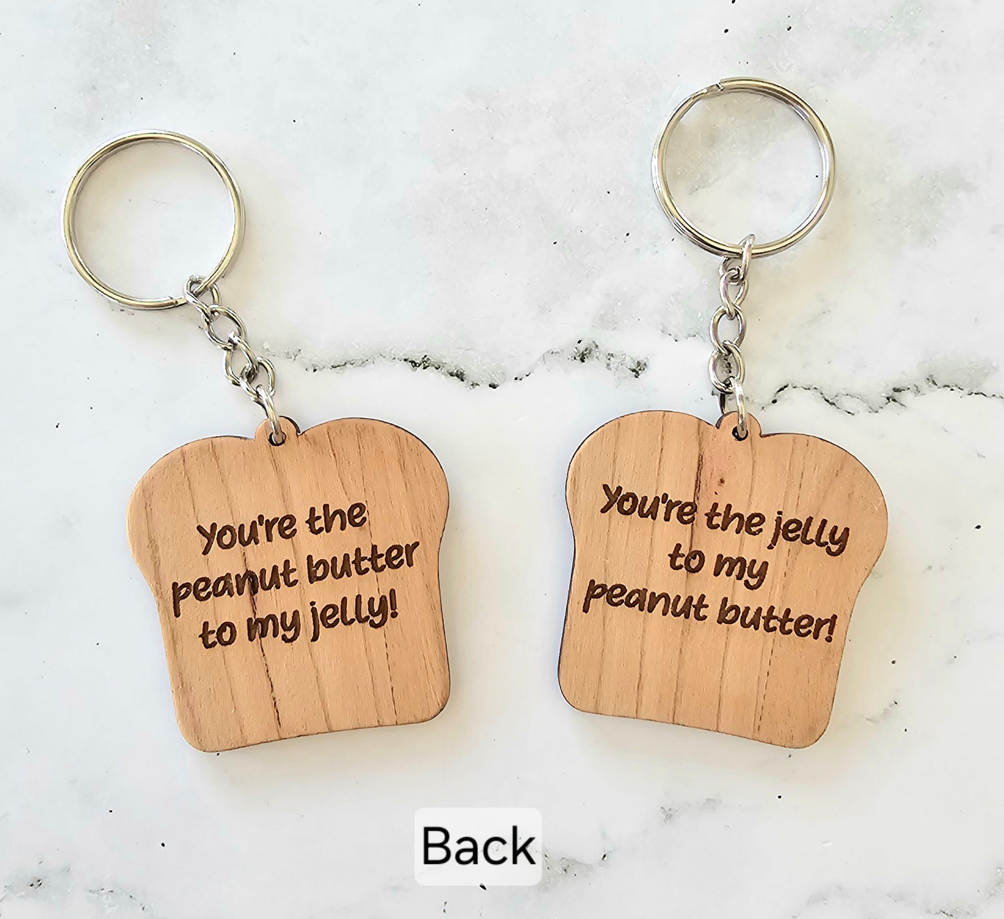 Peanut Butter and Jelly Matching Keychains