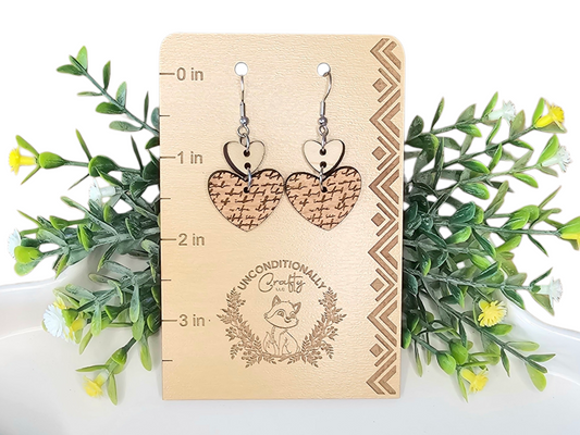 Love Note Heart Earrings