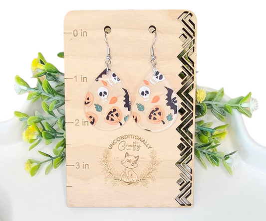 Acrylic Halloween Icon Earrings