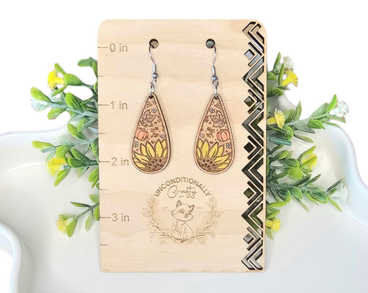 Fall Sunflower Earrings