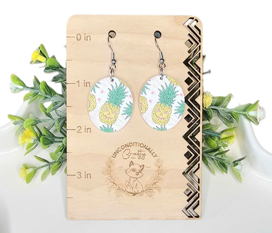 Pineapple Jack-o-Lantern Earrings