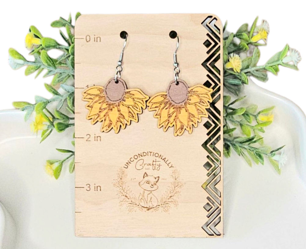 Sunflower Earrings Done 3 Ways